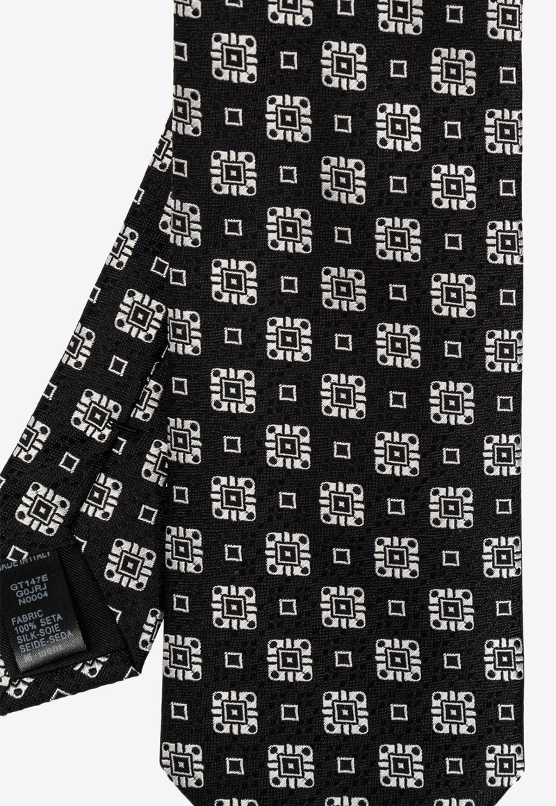 Dolce & Gabbana Silk Patterned Tie Black GT147E G0JRJ-N0004