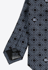 Dolce & Gabbana Silk Patterned Tie Navy GT149E G0WSO-X0802