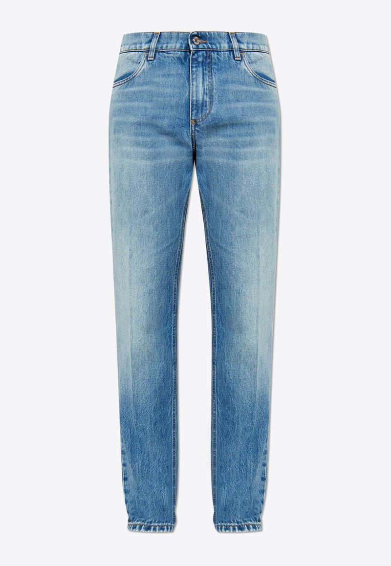 Dolce & Gabbana Washed Straight-Leg Jeans Blue GYJCCD G8KY2-S9001