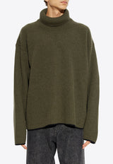 Dolce & Gabbana Wool High-Neck Sweater Green GXW24T JCVW7-V2091