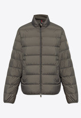 Moncler Baudinet Zip-Up Short Down Jacket Gray J20911A00077 54A81-920