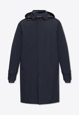 Moncler Larezila Hood Long Parka Jacket Blue J20911C00014 539MS-77D