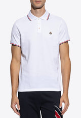 Moncler Logo Patch Pique Polo T-shirt White J20918A70300 84556-001