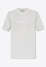 Moncler Flocked Logo Crewneck T-shirt White J20918C00016 89AMY-034