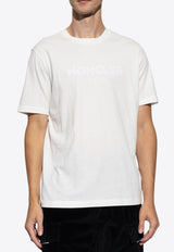 Moncler Flocked Logo Crewneck T-shirt White J20918C00016 89AMY-034