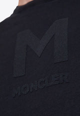 Moncler Velvet Monogram Crewneck T-shirt Navy J20918C00018 89ANL-778