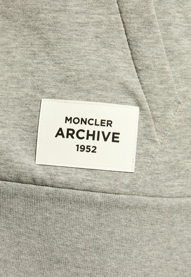 Moncler Logo Patch Hooded Sweatshirt Gray J20918G00004 89A8F-985