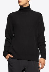 Moncler Ribbed Turtleneck Sweater Black J20919F00001 M1367-999