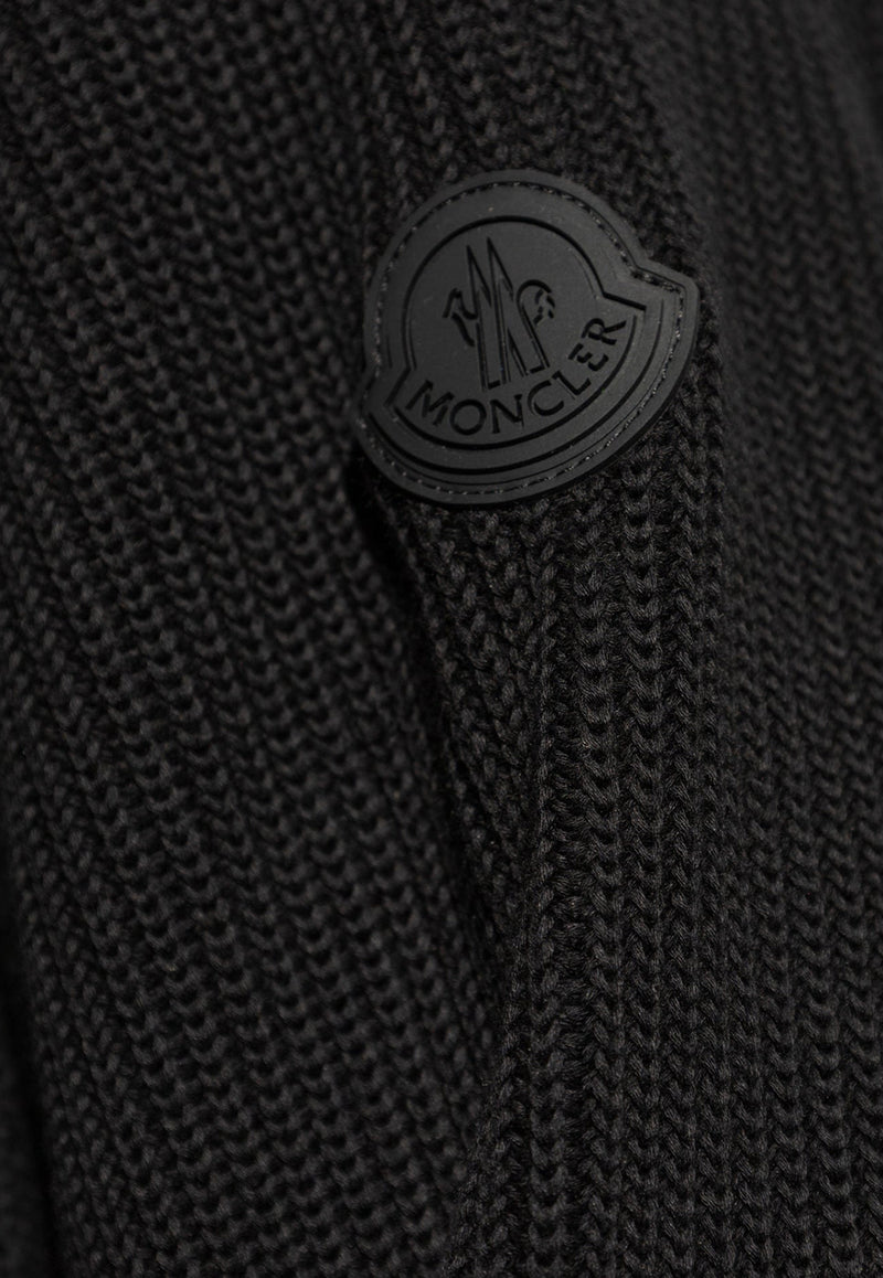 Moncler Ribbed Turtleneck Sweater Black J20919F00001 M1367-999