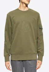 Moncler Logo Cargo Sweatshirt Green J20918G00035 89AHE-816