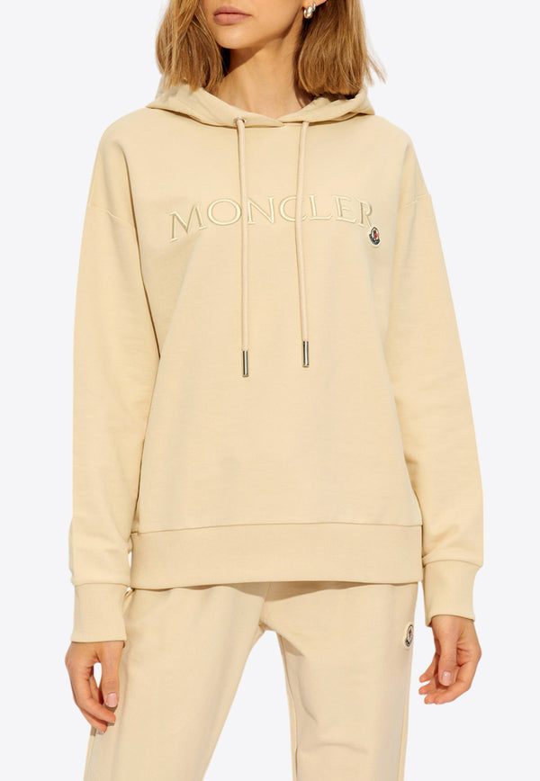 Moncler Logo Embroidered Hooded Sweatshirt Beige J20938G00019 89A1K-221