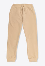 Dolce & Gabbana Kids Boys Logo Patch Track Pants Beige L4JPIG G7NXC-M1217