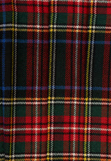 Girls Tartan Check Pleated Skirt