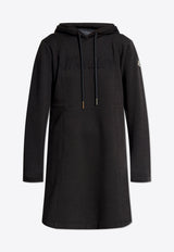 Moncler Stitched Logo Hooded Mini Dress Black J20938I00010 899RB-999