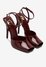 Saint Laurent La Scandale 110 Patent Leather Pumps Burgundy 8060481TV00/P_YSL-6117