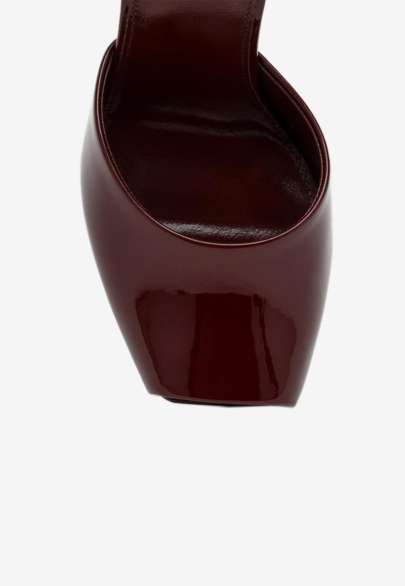 Saint Laurent La Scandale 110 Patent Leather Pumps Burgundy 8060481TV00/P_YSL-6117