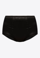 Dolce & Gabbana Satin High-Waist Panties Black O2A18T ONO13-N0000