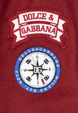 Dolce & Gabbana Kids Boys DG Logo Patch Bomber Jacket Burgundy L42B54 G7NOP-S9000
