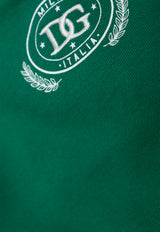 Dolce & Gabbana Kids Boys DG Logo Embroidered Track Pants Green L4JPJN G7NVV-V0403