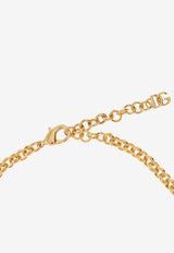 Dolce & Gabbana DG Logo Pendant Chain Necklace Gold WNQ6L2 W1111-ZOO00