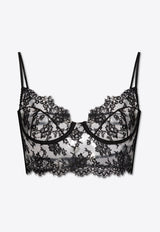 Dolce & Gabbana Floral Lace Lingerie Top Black O7C24T ONL17-N0000