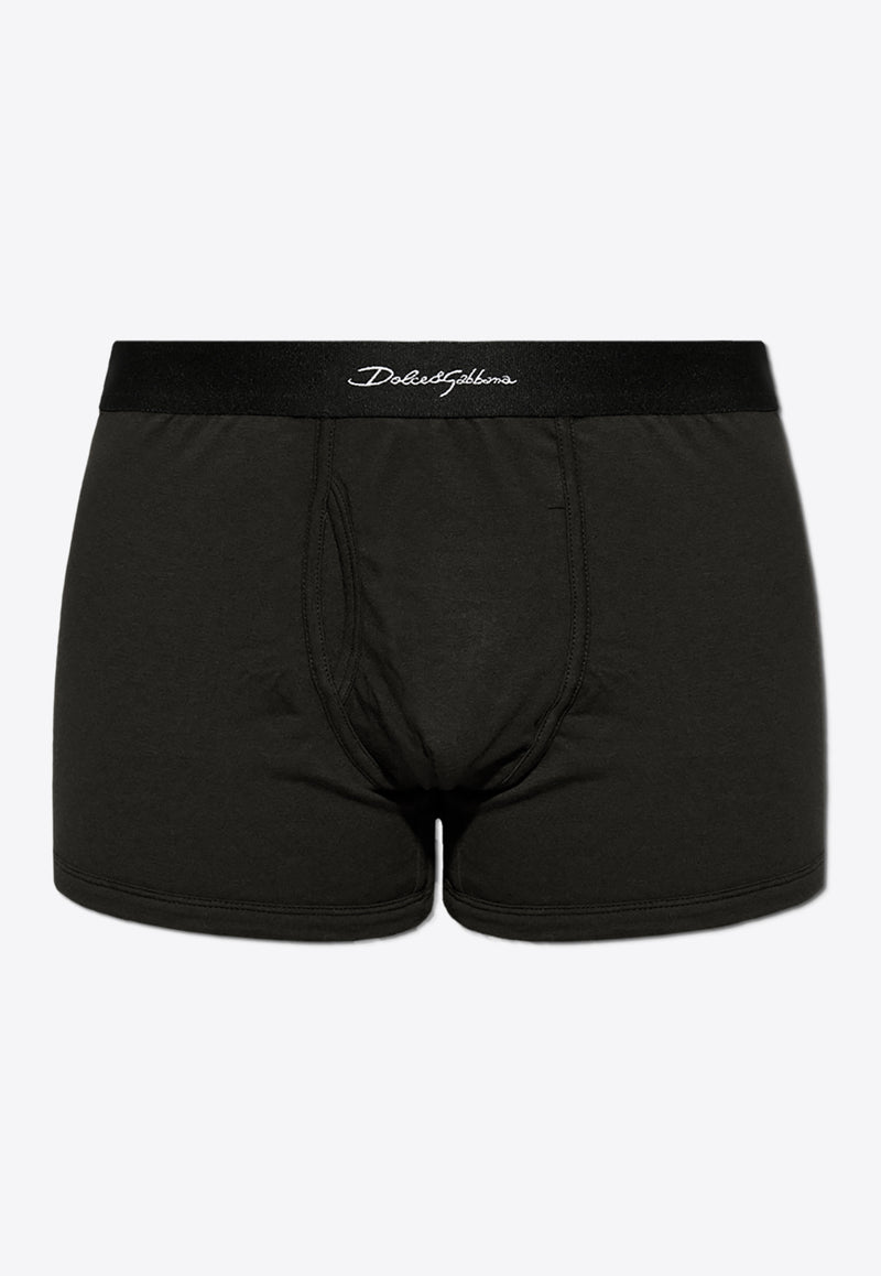 Dolce & Gabbana Logo Signature Stretch Boxers Black M4F39J ONR21-N0000