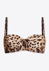 Dolce & Gabbana Leopard Print Balconette Bikini Top Beige O1A16J ONO11-HY13M