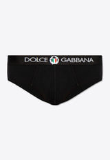 Dolce & Gabbana Logo Embroidered Stretch Briefs Black M3C01J ONN94-N0000