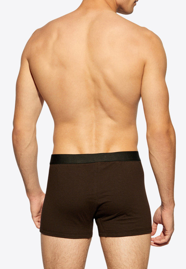 Dolce & Gabbana Logo Signature Stretch Boxers Brown M4F39J ONR21-M3927