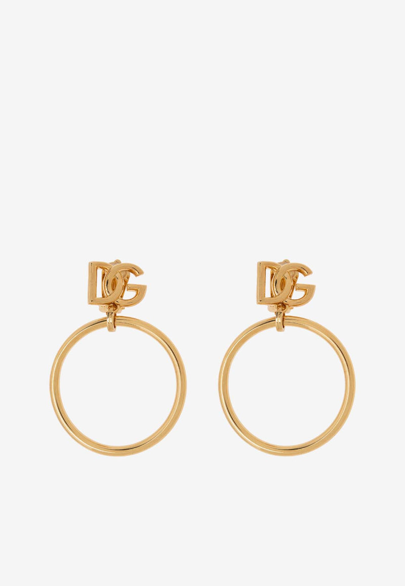 Dolce & Gabbana DG Logo Hoop Earrings Gold WEQ6M3 W1111-ZOO00