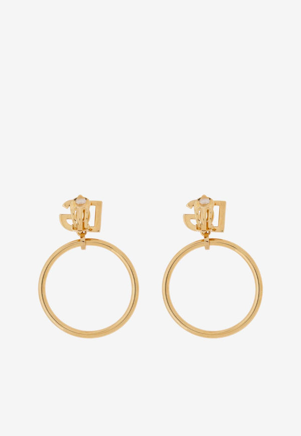 Dolce & Gabbana DG Logo Hoop Earrings Gold WEQ6M3 W1111-ZOO00