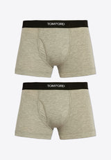 Tom Ford Logo Jacquard Boxer Briefs - Set of 2 Grey T4XC31410 0-020