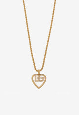 Dolce & Gabbana DG Heart Pendant Necklace Gold WNQ6L4 W1111-ZOO00