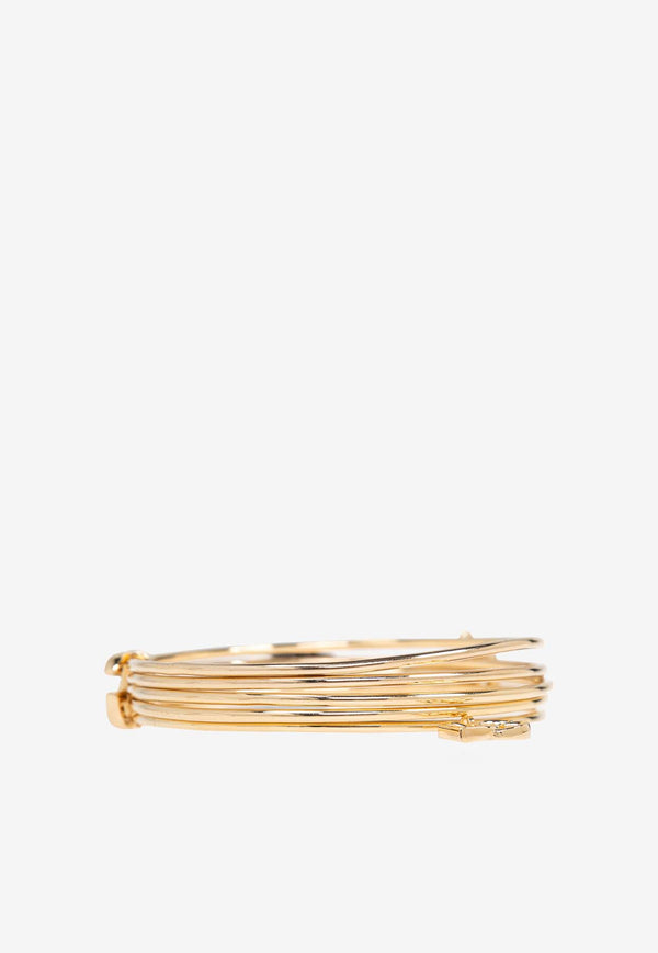 Dolce & Gabbana DG Logo Charm Multi-Hoop Bangle Gold WBQ6M3 W1111-ZOO00