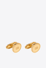 Dolce & Gabbana DG Logo Brass Round Cufflinks Gold WFQ5L1 W1111-ZOO00