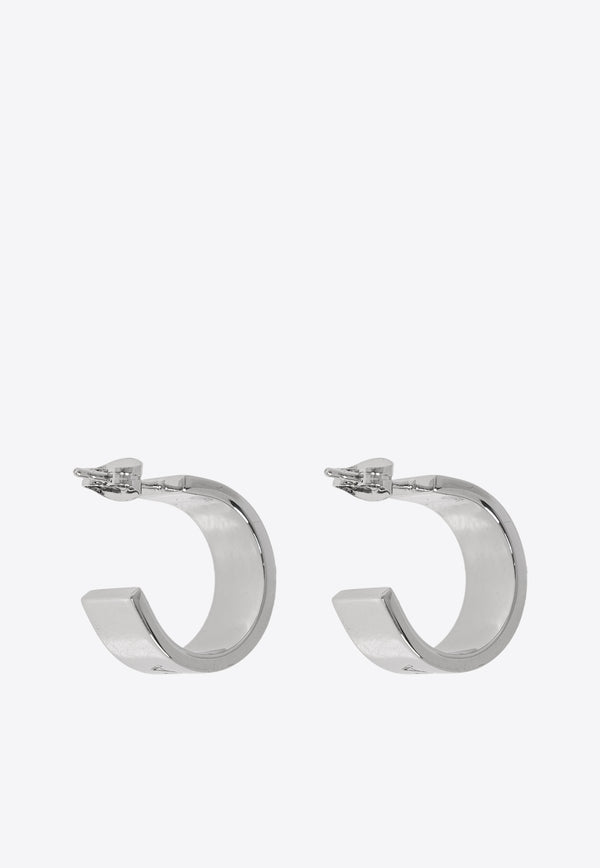 Dolce & Gabbana Logo Engraved Hoop Earrings Silver WEQ5P4 W1111-87655