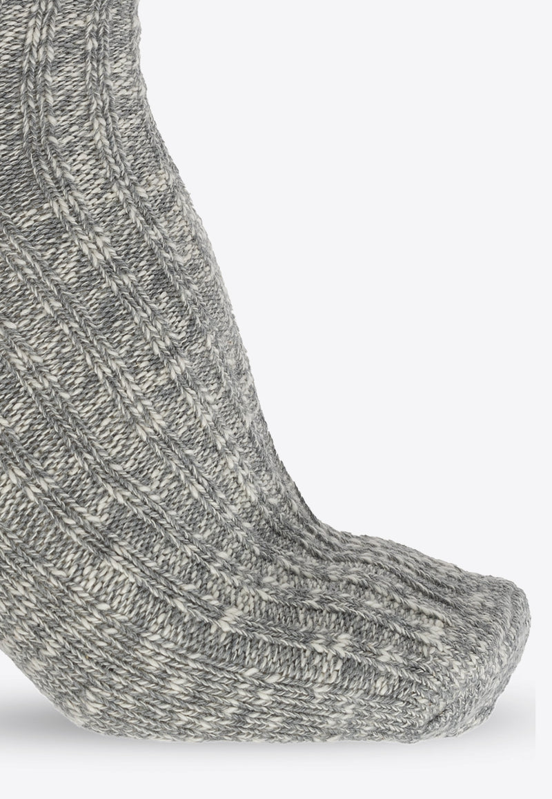 Rib Knit Slub Socks