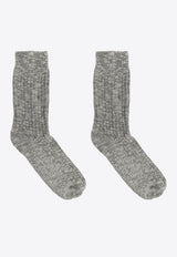Rib Knit Slub Socks