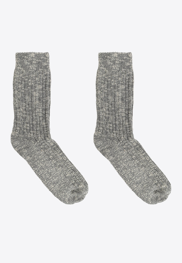 Rib Knit Slub Socks