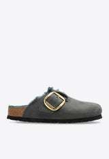 Birkenstock Boston Big Buckle Shearling Mules Thyme 1028061 0-THYME