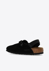 Birkenstock Tokio Buckled Suede Clogs Black 1028348 0-BLACK