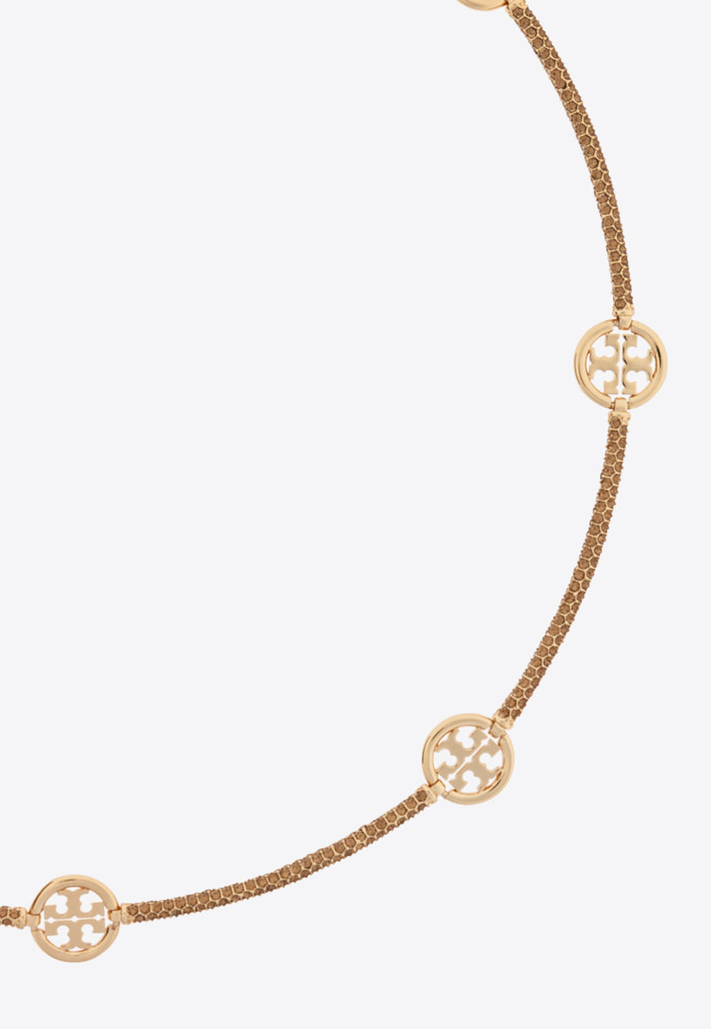 Tory Burch Miller Paved Chain Necklace Gold 141136 0-700