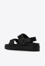 Tory Burch Kira Leather Sports Sandals Black 144328 0-001