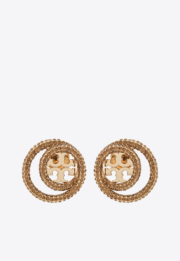 Tory Burch Miller Paved Stud Earrings Gold 157231 0-701