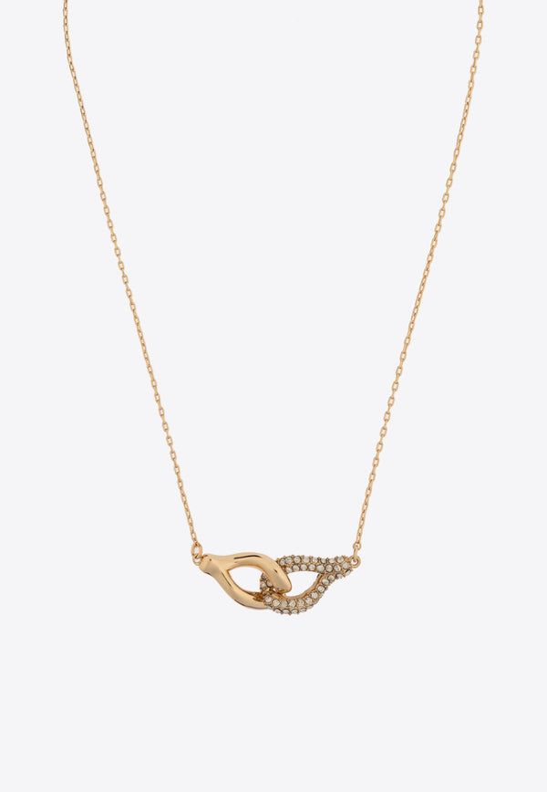 Tory Burch Interlocking Wishbone Chain Necklace Gold 161070 0-783