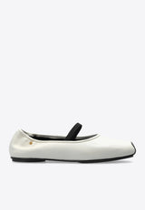 Tory Burch Runway Leather Ballet Flats White 157625 0-104