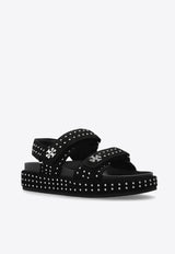 Tory Burch Kira Studded Suede Sports Sandals Black 159921 0-043