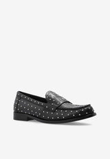 Tory Burch Studded Classic Leather Loafers Black 159881 0-006