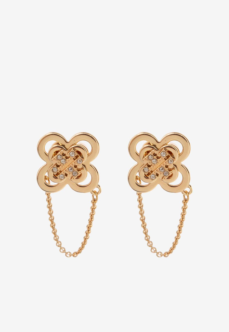 Tory Burch Kira Clover Drop Earrings Gold 161081 0-783