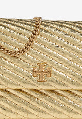 Tory Burch Mini Kira Metallic Crossbody Bag in Quilted Leather Gold 161916 0-700